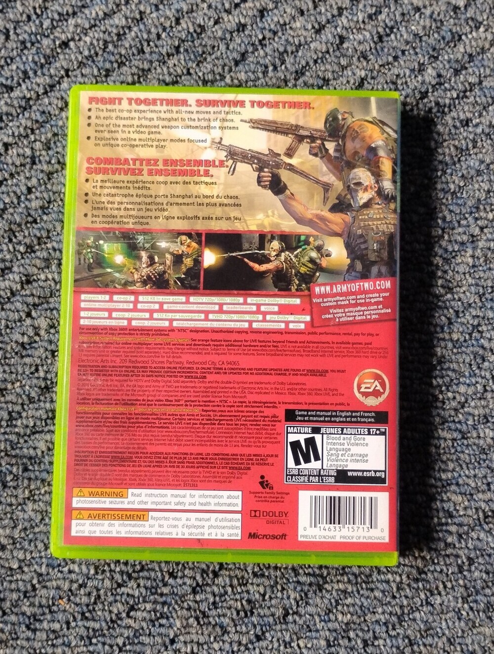 Army of Two: The 40th Day (Xbox 360) – Complete with Manual - Picture 3 of 3